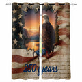 American Flag Blackout Curtains for Bedroom & Living Room - Thermal Insulated Grommet Drapes 42x45 Inches
