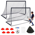 Vipuse 2 Pack Soccer Goals & Ball Set - 4x3 ft Portable Pop Up Soccer Training Kit (Black)