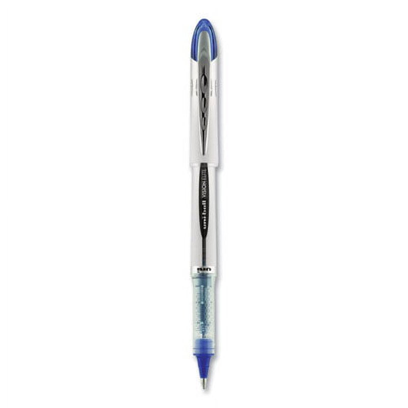 Uniball Vision Elite Rollerball Pen Bundle - Blue Ink, 0.8mm, White/Blue Barrel