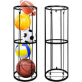 Wall-Mounted Ball Storage Rack for Basketball, Soccer, Volleyball, Football Organizer