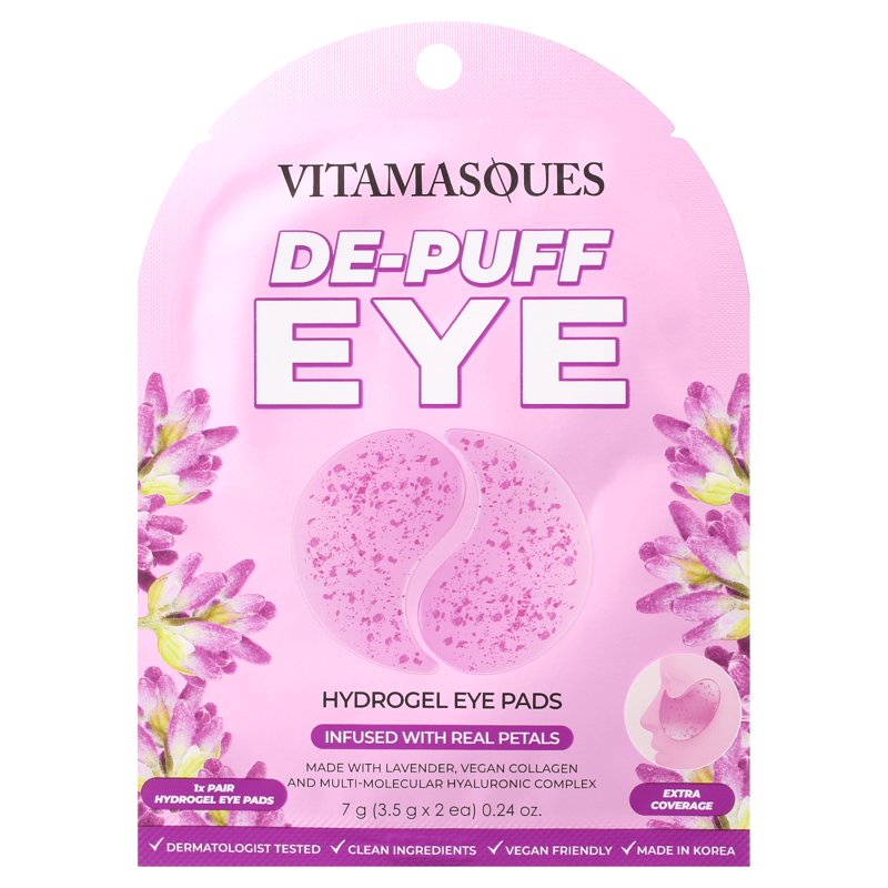 Hydrogel Eye Pads with Lavender & Vegan Collagen - Rejuvenating Under-Eye Masks
