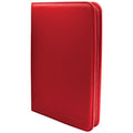 9-Pocket PRO-Binder Zippered Organizer for Trading Cards - Vivid Red