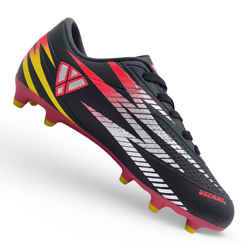 Vizari Bodega Firm Ground Kids Soccer Cleats – Black/Pink, Size 2