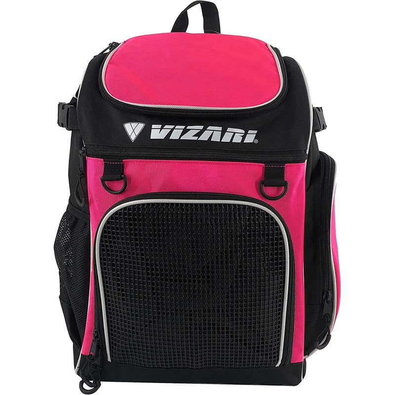 Soccer Backpack with Multiple Compartments for Kids and Adults - Neon Pink/White