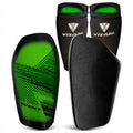 Vizari Slip-In Soccer Shin Guards for Adults and Youth - Lightweight Protective Shin Pads (S, Green/Black)
