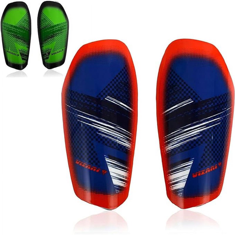 Vizari Slip-In Soccer Shin Guards for Adults & Youth - Lightweight Protective Shin Pads, Royal White, M