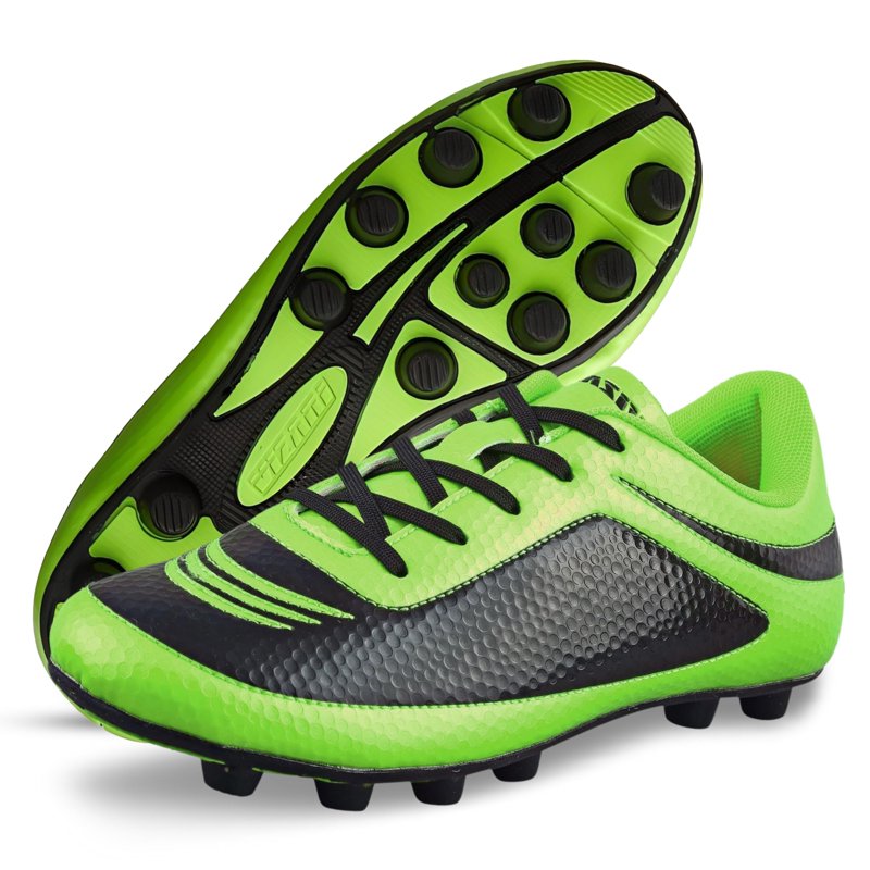 Vizari Infinity Kids Soccer Cleats – Lightweight, Durable Youth Firm Ground Shoes – Green/Black, Size 3