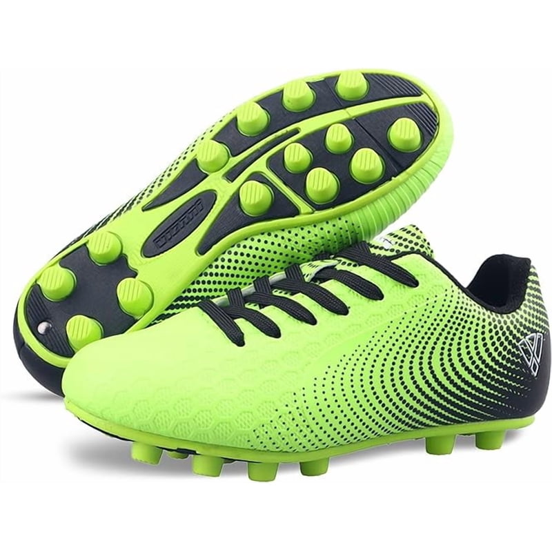Vizari Stealth Kids Soccer Cleats Green/Black - Durable, Lightweight Firm Ground Shoes