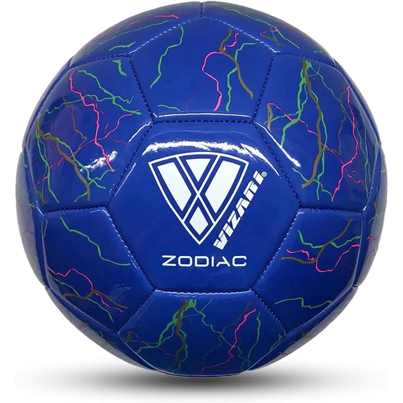 Vizari Zodiac Soccer Ball – Size 4, Blue – Waterproof Synthetic Leather, Durable Training Ball