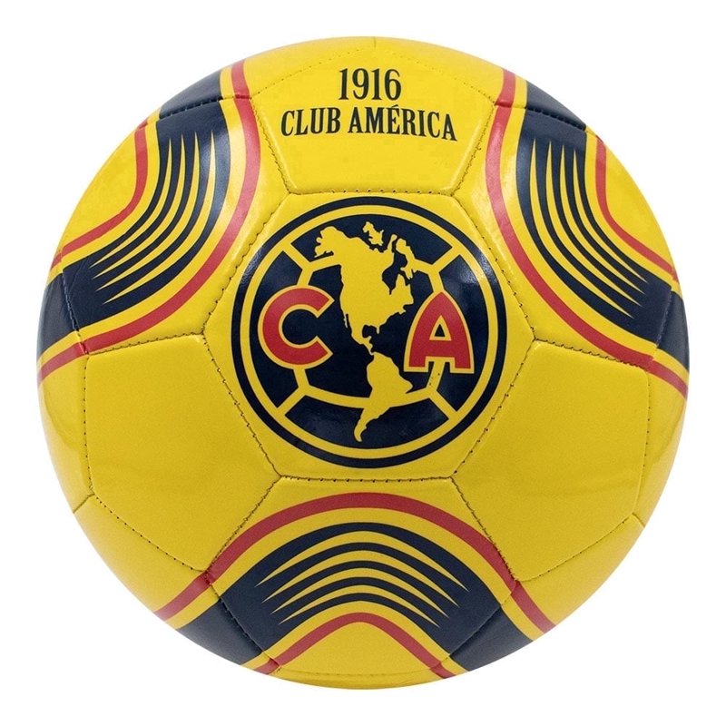 Voit Club America S100 Size 5 Soccer Ball – Yellow PVC, 360g, Recreational