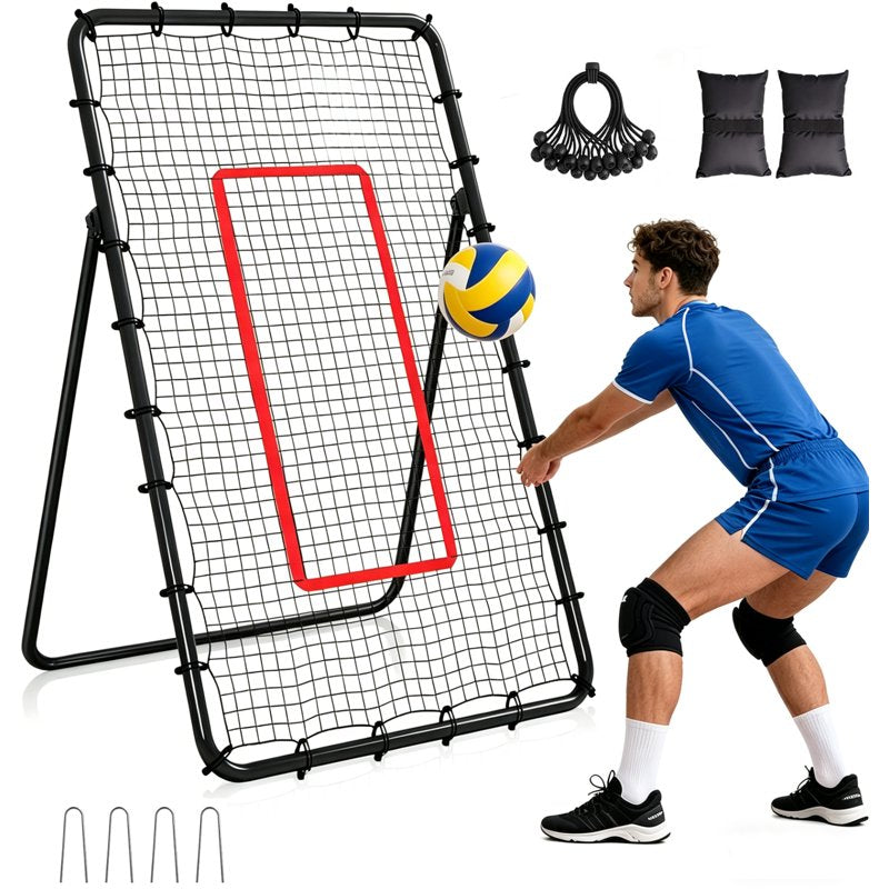Volleyball Rebounder Net 7x4ft for Volleyball, Soccer, Lacrosse & Baseball Training