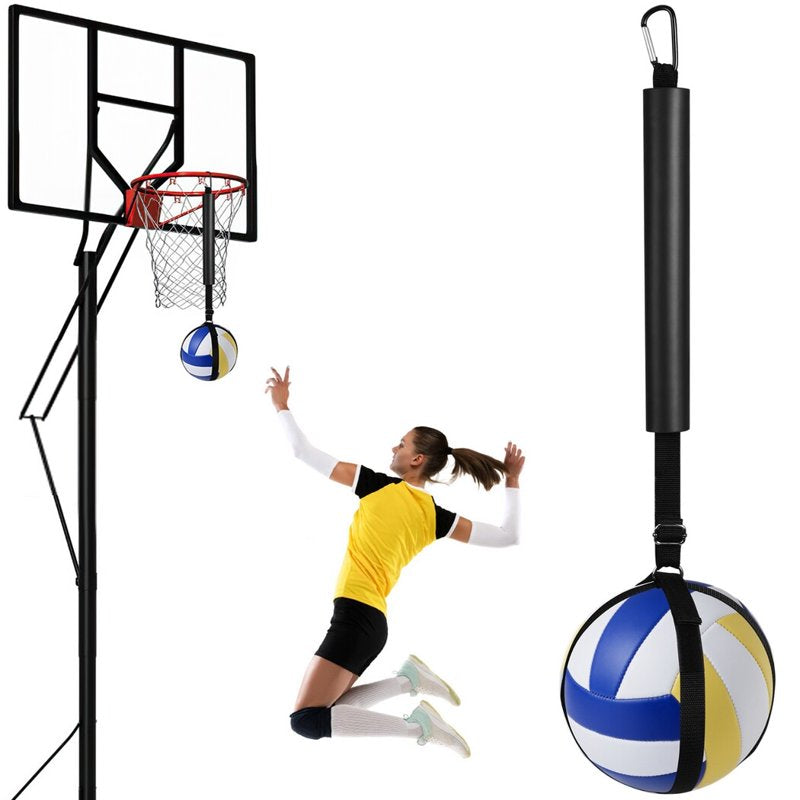 Solo Volleyball Spike Trainer with Adjustable Cord & Ball Pouch