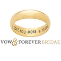 Personalized Bridal Wedding Band - 14K Gold Over Sterling Silver, Engraved, 5mm
