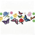 20 Pack Flower Butterfly Iron-On Patches for Clothing DIY Embroidery
