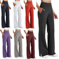 High Waist Flare Yoga Leggings with Pockets - Plus Size Workout Pants