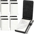 Mini Notepad Holder Set with Pen & 8 Refill Notepads for Meetings & Travel