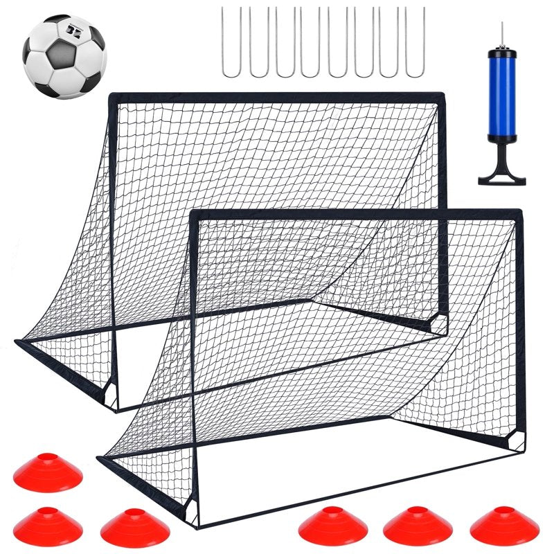 Vipuse 4x3ft Portable Soccer Goals – 2-Pack with Black Variation for Kids & Youth