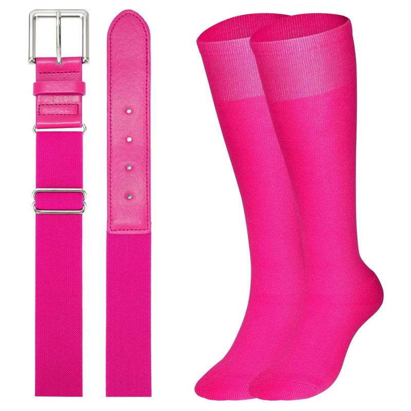 Baseball Belt and Socks Set for Youth Kids Adjustable Softball Accessory Combo