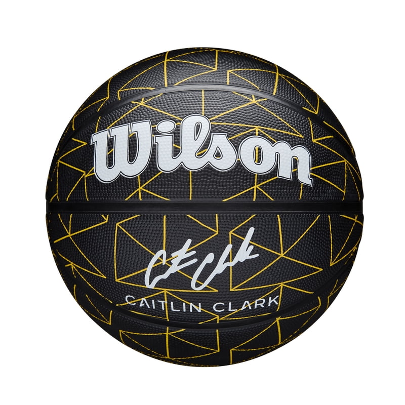 Wilson Caitlin Clark Repetition Outdoor Basketball - All Sizes | Black/Yellow