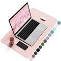 Large Waterproof Leather Desk Pad for Office and Home - Pink 23.6 x 13.7 Inches