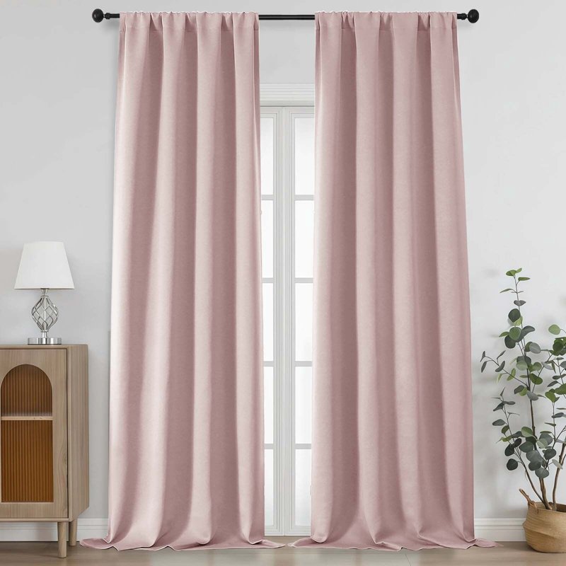 Extra Long Blackout Curtain Panels - Thermal Insulated Noise Reducing Room Darkening Drapes for Living Room & Bedroom