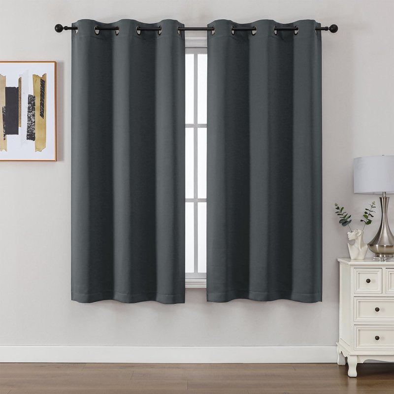 Blackout Curtains Grommet Window Drapes for Bedroom and Living Room