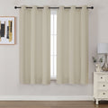 Blackout Curtains 63 Inch Length Thermal Insulated Noise Reducing Grommet Window Drapes