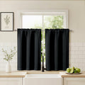 Navy Blue Blackout Window Valance for Living Room and Bedroom - Privacy & Light Control