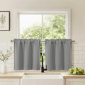 Blackout Curtain Panels 24 Inch Length for Small Windows - 2 Pack