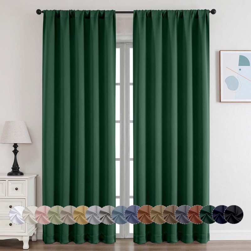 Blackout Curtains 2 Panels Set Thermal Insulated Privacy Window Treatment