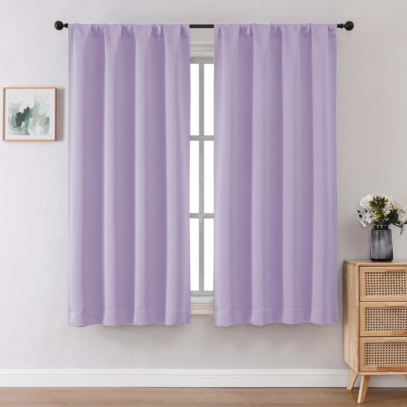 Blackout Curtains for Bedroom - Thermal Insulated Room Darkening Drapes with Rod Pocket, Energy Saving, 2 Panels