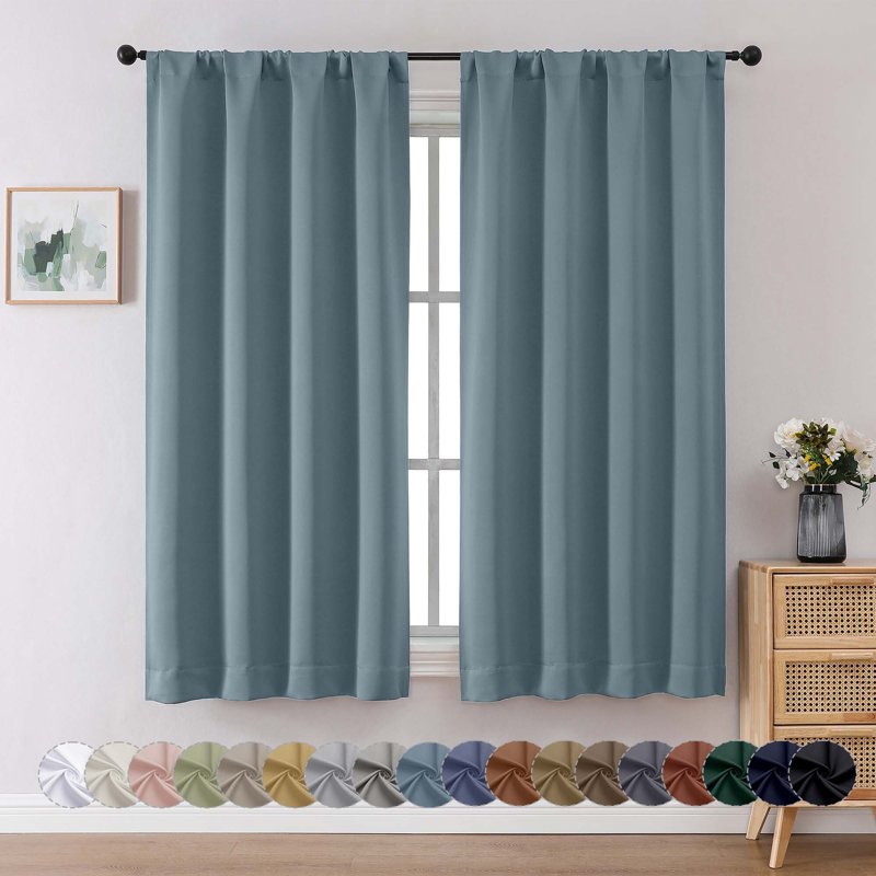 Blackout Curtains 2 Panels Room Darkening Window Treatments for Bedroom