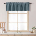 Window Valance Curtain 60W x 14L - Light-Filtering 1-Piece Small Kitchen & Bedroom