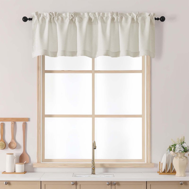 Blackout Window Valance 60-Inch Wide for Kitchen, Bedroom, Living Room