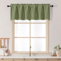 Sage Window Valance 60x18 Inches - Kitchen & Living Room Curtain with Rod Pocket