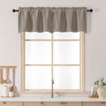 Window Valance Curtain 60x18 Inches for Kitchen Bedroom Living Room - Multiple Colors