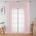 Sheer Curtains 90 Inch Long Set for Living Room & Bedroom - Light & Elegant Voile Drapes