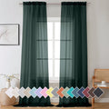 Light Filtering Sheer Curtains 2 Pack - Oversized, Extra Long Window Drapes
