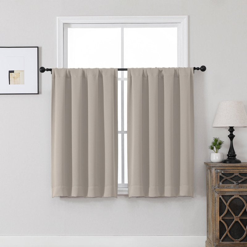 Blackout Curtains Set of 2 – Room Darkening Window Drapes for Small Windows