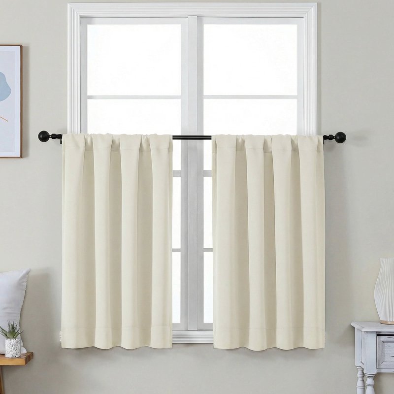 Blackout Curtain Set - Thermal Insulated Room Darkening Shades for Small Windows