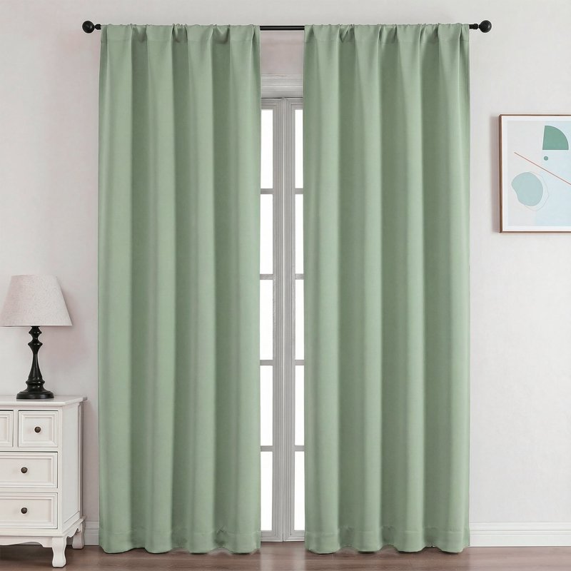 Blackout Curtains 2-Pack Room Darkening Insulated Drapes for Bedroom & Living Room