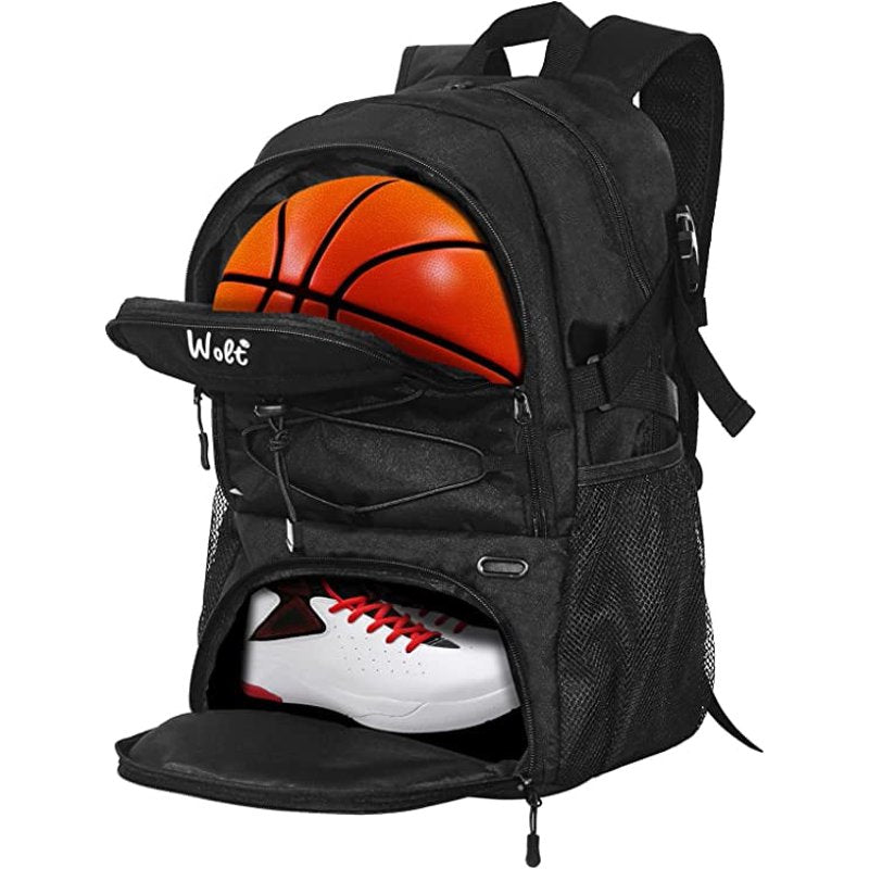 Basketball Backpack with Ventilated Shoe & Ball Compartments 34L Waterproof