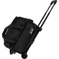 WOLT Black Double Roller Bowling Bag with Retractable Handle - 2 Ball Capacity