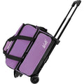 WOLT Purple Double Roller Bowling Bag for 2 Balls with Retractable Handle 40" - Variation: Purple