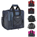 WOLT Single Bowling Ball Tote Bag - Blue, Padded Ball Holder, 2 Shoe Pockets