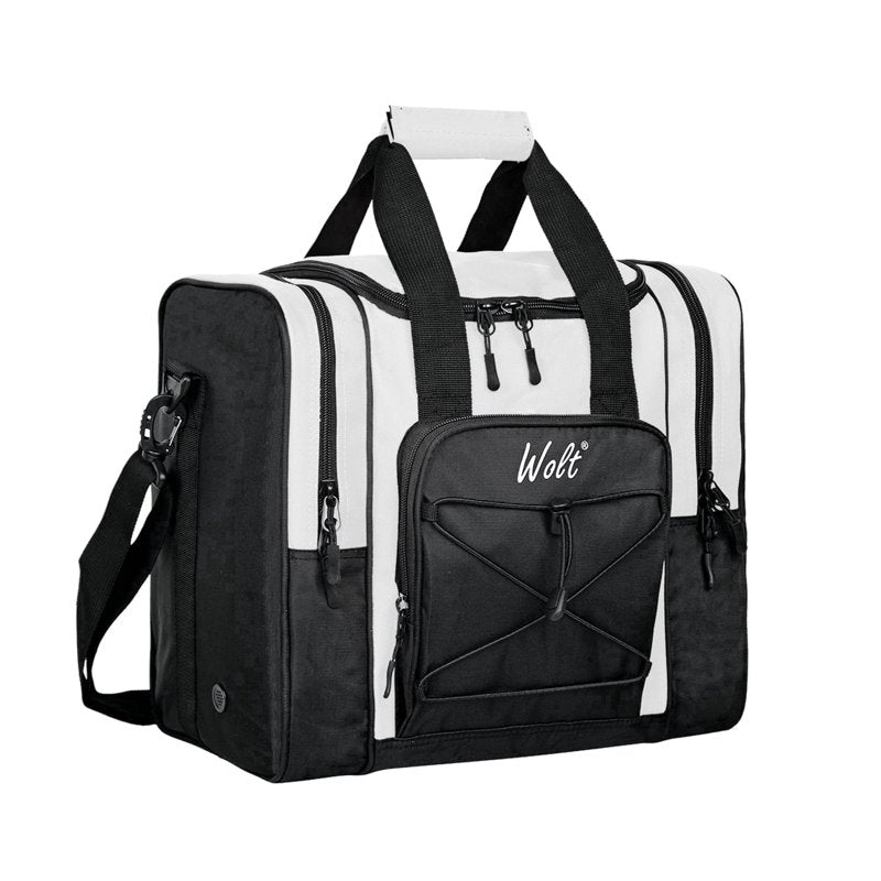 WOLT Single Bowling Ball Tote Bag Beige — Shoes Up to Men’s 14, Padded Ball Holder