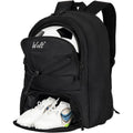 WOLT Soccer Backpack with Ball Holder & Shoe Compartment - Variation: Black