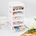 Desktop 5-Drawer Clear Storage Unit – Small Organizer Box, Frame with Transparent Drawers