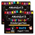 Reusable Double-Sided First Day and Last Day of School Chalkboard Sign - 11x14 Inches for Preschool & Kindergarten Photo Prop