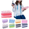 Precut Quilt Fabric Squares 7-Pack - No-Repeat Patchwork Cotton & Polyester Blend, 19.68x19.68 Inches, Pink